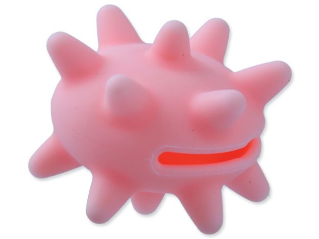 Obrázek Hračka DOG FANTASY silikonový ježek na pamlsky růžový S 