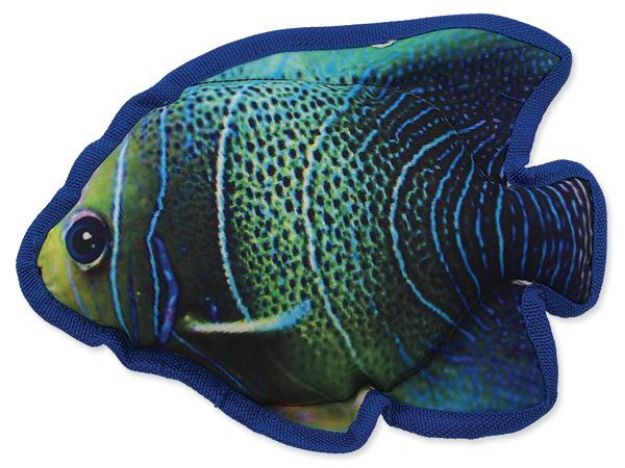 Hracka DOG FANTASY textilní ryba modrá 23 cm 