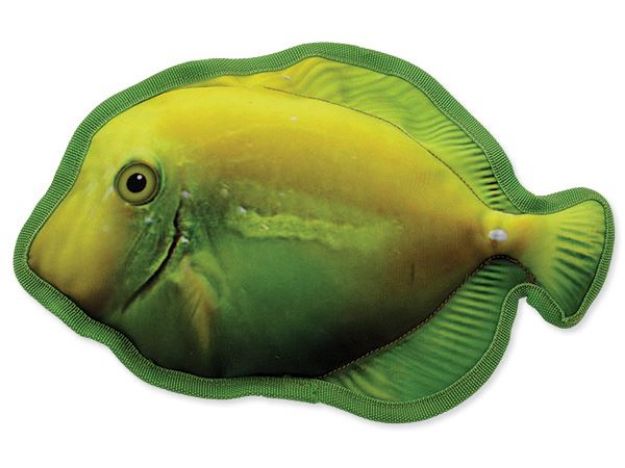 Hracka DOG FANTASY textilní ryba žlutá 28 cm 