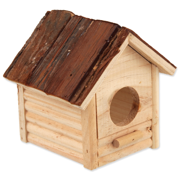 Domek SMALL ANIMALS Budka s kurou drevený 12 x 12 x 13,5 cm 