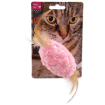 Hracka MAGIC CAT mícek žinylkový s pírky a catnipem mix 20 cm 