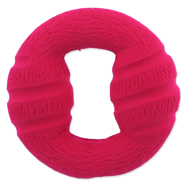 Hracka DOG FANTASY Latex Kruh cervený se zvukem 10 cm 