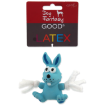 Hracka DOG FANTASY Latex Mini Králík modrý se zvukem 7 cm 