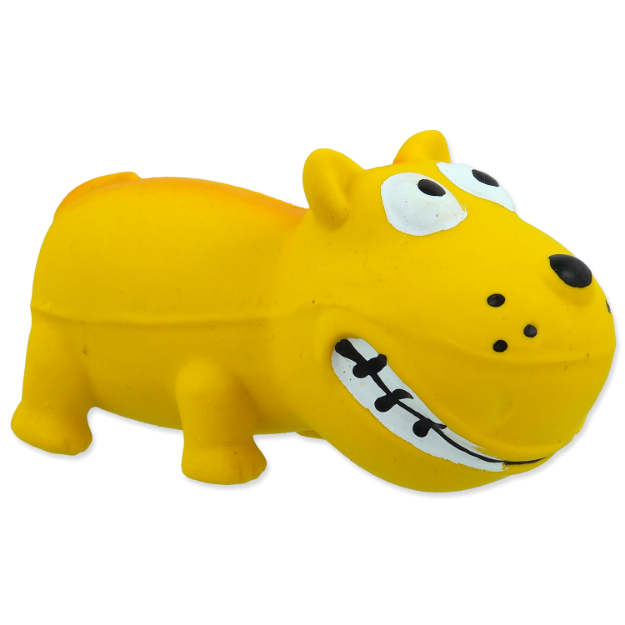 Hracka DOG FANTASY Latex Mini Pes žlutý se zvukem 9 cm 