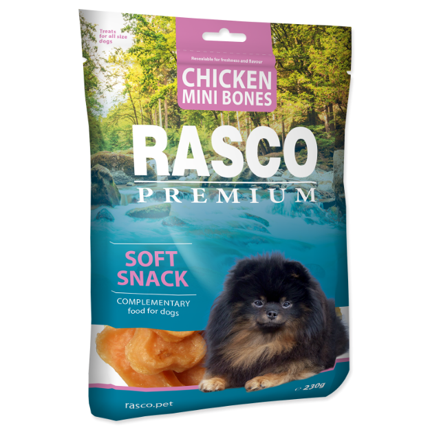 Pochoutka RASCO Premium mini kosti z kurecího masa 230g
