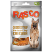 Pochoutka RASCO Dog proužky sýru obalené kurecím masem 80g