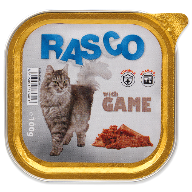Paštika RASCO Cat se zverinou 100g