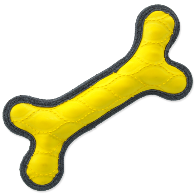 Hracka DOG FANTASY Rubber kost žlutá 24 cm 
