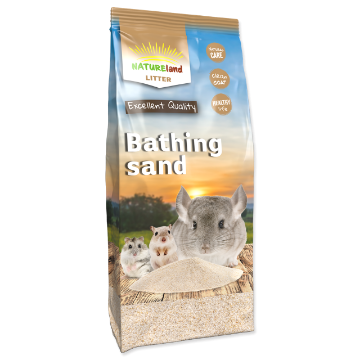 Zobrazit detail produktu - Písek NATURE LAND koupací pro činčily 1kg Písek NATURE LAND koupací pro cincily 1kg