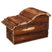 Domek SMALL ANIMALS kaskada drevený s kurou 26,5 x 16 x 13,5 cm 