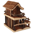 Domek SMALL ANIMALS dvoupatrový drevený s kurou 17 x 15 x 20 cm 