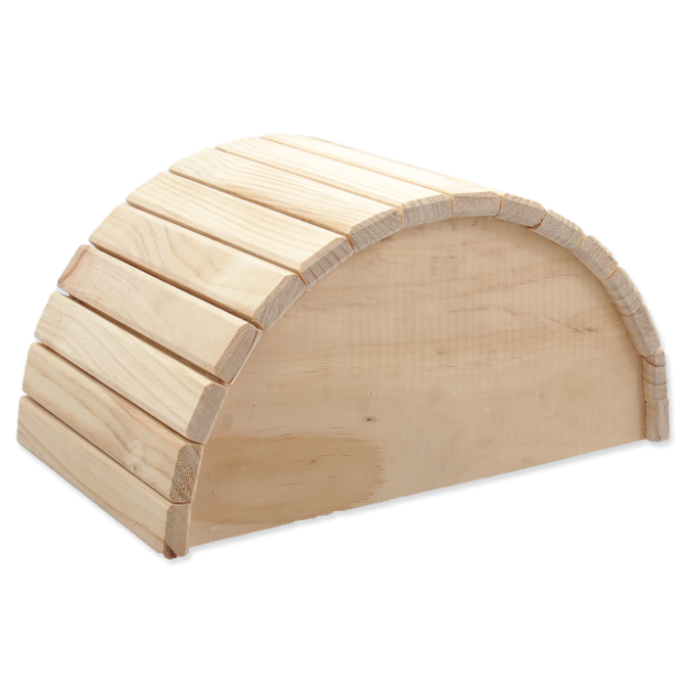 Domek SMALL ANIMALS pulkruh drevený 31 x 20 x 15,5 cm 
