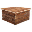 Domek SMALL ANIMALS rohový drevený s kurou 30 x 30 x 16 cm 