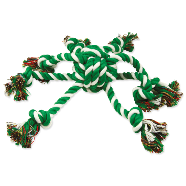 Pretahovadlo DOG FANTASY chobotnice zeleno-bílá 45 cm 