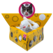 Hracka MAGIC CAT myšky v trojúhelníku 5 cm 24ks