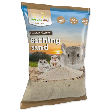 Zobrazit detail produktu - Písek NATURE LAND koupací pro činčily 3,3kg Písek NATURE LAND koupací pro cincily 3,3kg