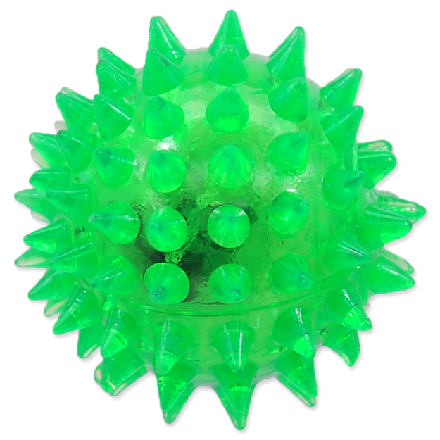Hracka DOG FANTASY mícek LED zelený 5 cm 