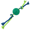 Obrázek Hračka DOG FANTASY DENTAL MINT míček s provazem zelený 7x28cm