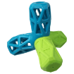 Obrázek Hračka DOG FANTASY geometrická pískací modro-zelená 12,9x1,2x10,2cm