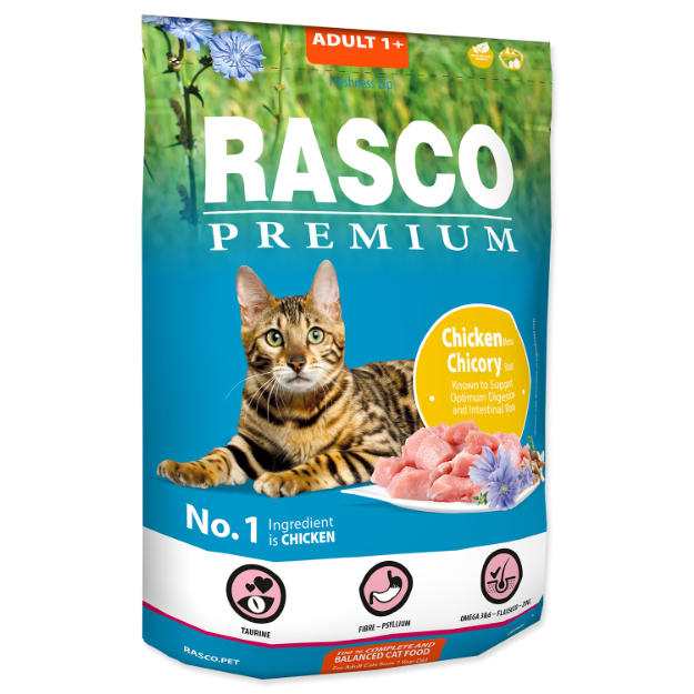 Obrázek RASCO Premium Cat Kibbles Adult, Chicken, Chicori Root 400 g