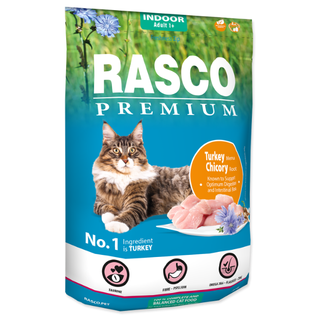 Obrázek RASCO Premium Cat Kibbles Indoor, Turkey, Chicori Root 400 g