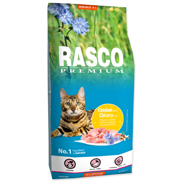Obrázek RASCO Premium Cat Kibbles Adult, Chicken, Chicori Root 7,5 kg