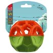 Obrázek Hračka DOG FANTASY Míček s goemetrickými obrazci pískací oranžovo-zelená 8,5cm
