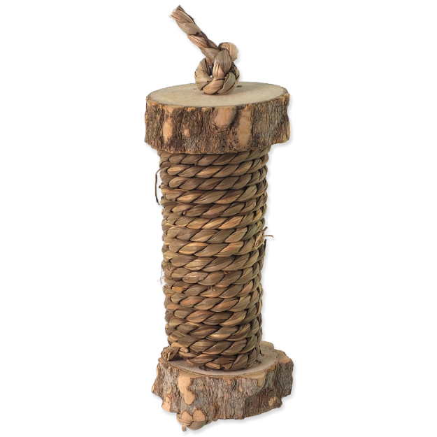 Picture of Hračka SMALL ANIMALS dřevěný válec opletený  18 cm